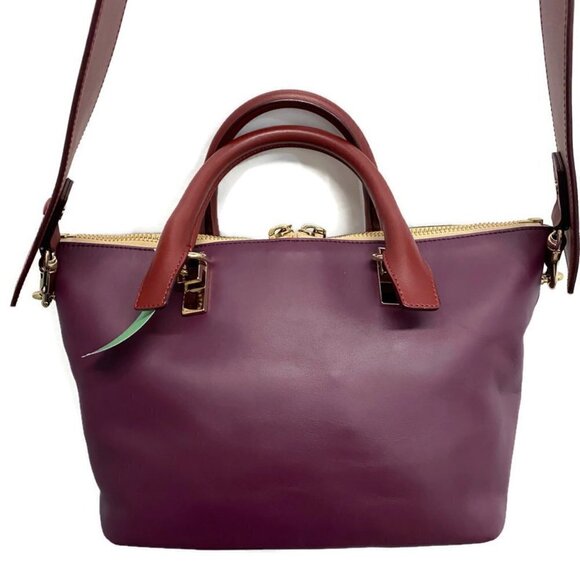 Chloe Cashmere Leather Two-Tone Baylee Tote - Picture 2 of 8